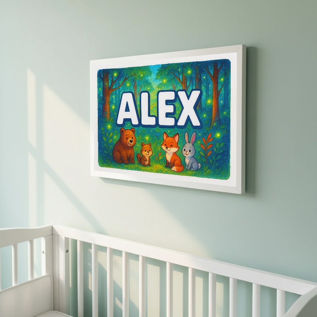 Personalized name art for Alex