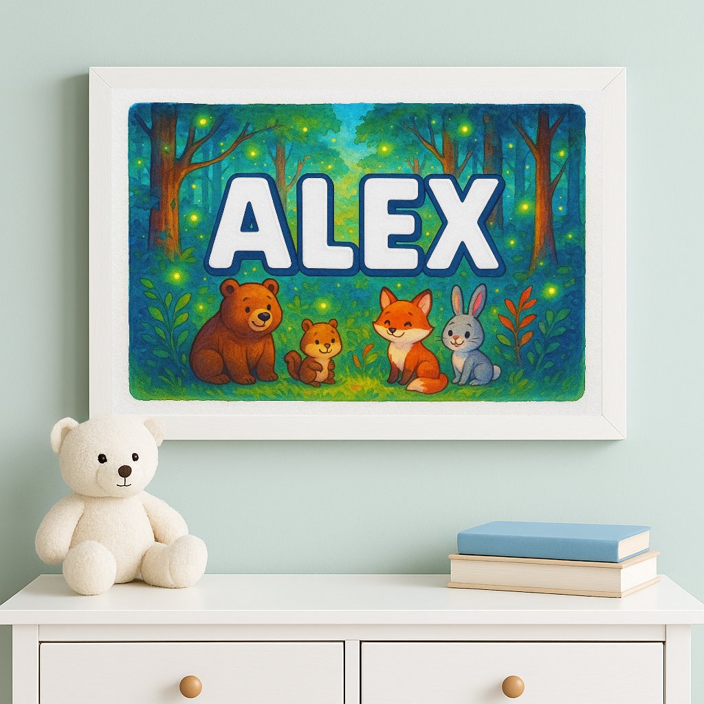 Personalized name art for Alex