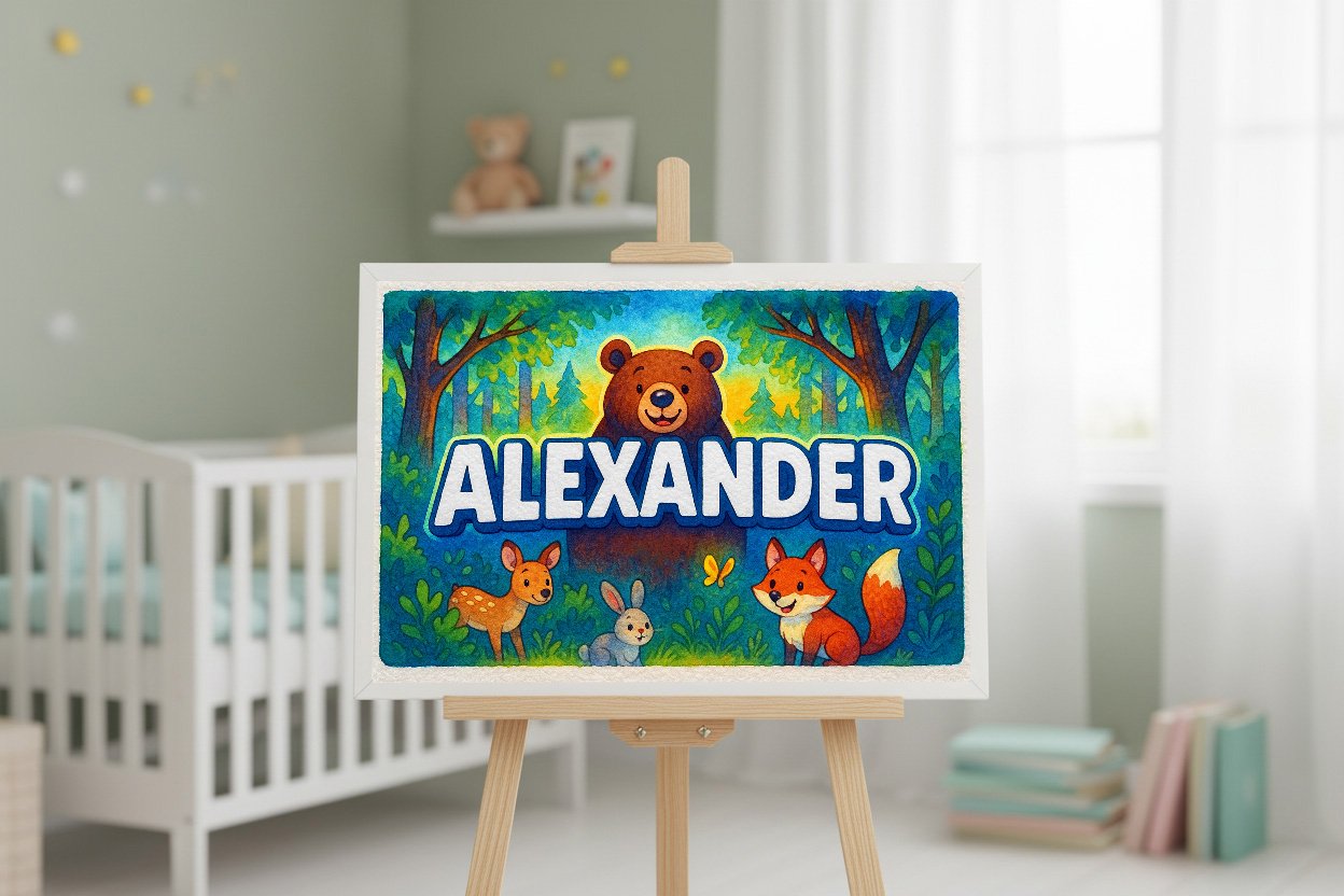 Personalized name art for Alexander