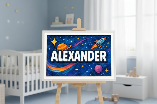 "Alexander" Amongst the Stars Personalized Space Artwork