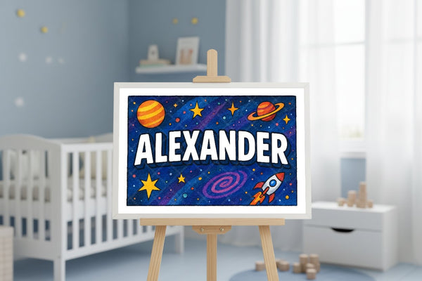 "Alexander" Amongst the Stars Personalized Space Artwork