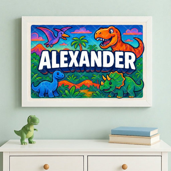 Alexander’s Dinosaur Adventure Personalized Art