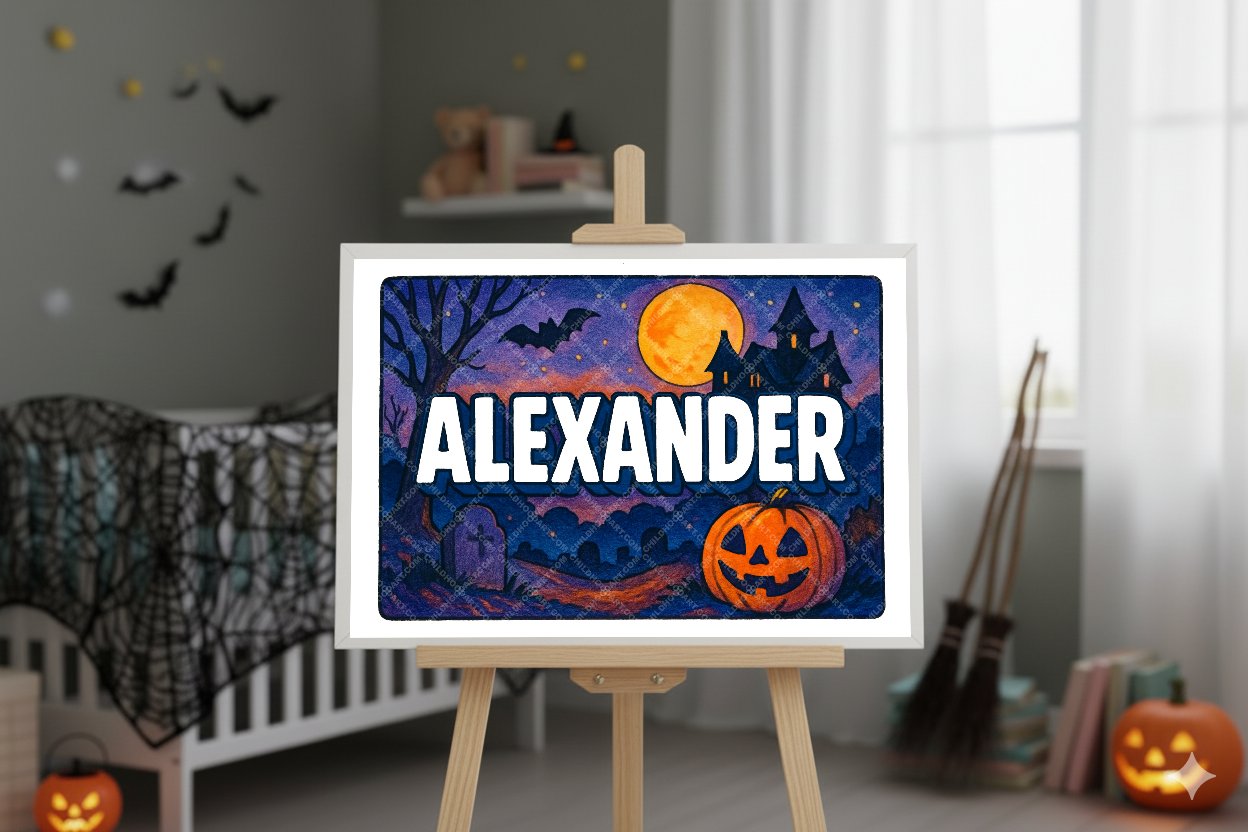 Personalized name art for Alexander