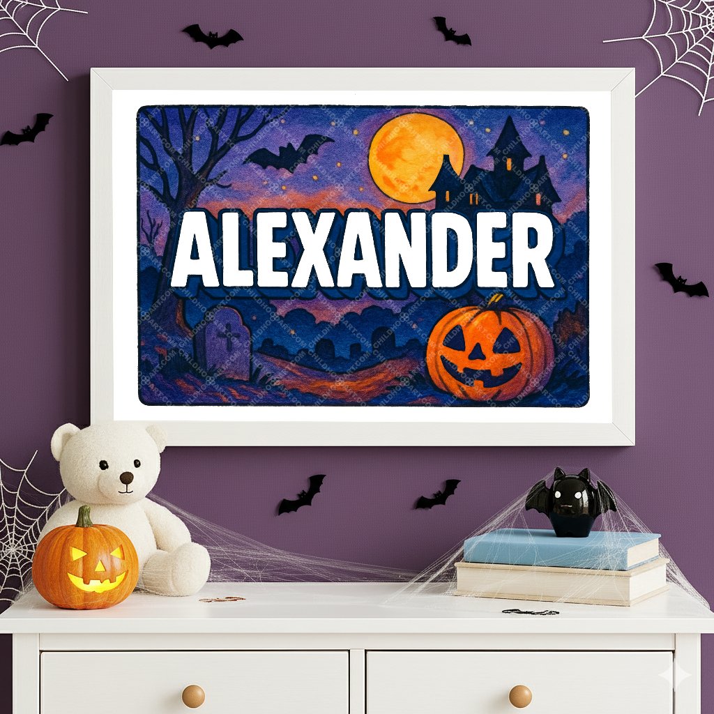 Personalized name art for Alexander