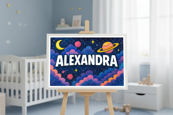 "Alexandra" Amongst the Stars Personalized Space Artwork