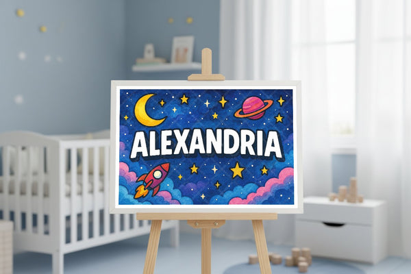 "Alexandria" Amongst the Stars Personalized Space Artwork