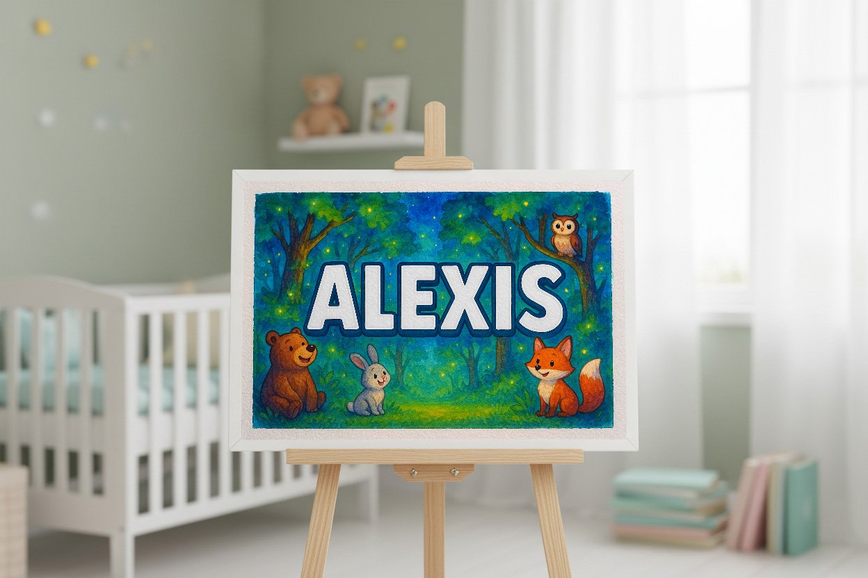 Personalized name art for Alexis