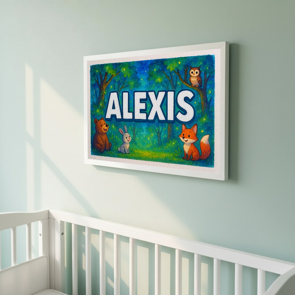 Personalized name art for Alexis