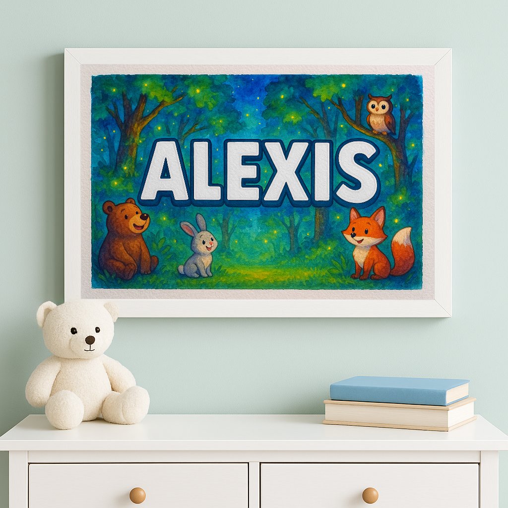 Personalized name art for Alexis