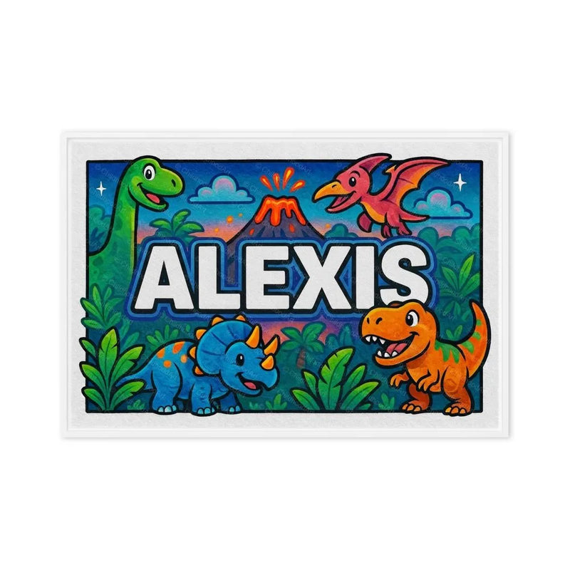 Alexis Name Art - Dinosaur Adventure personalized wall print for kids