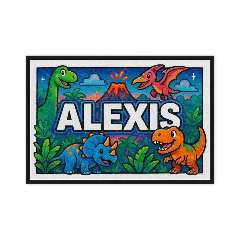 Alexis Name Art - Dinosaur Adventure personalized wall print for kids