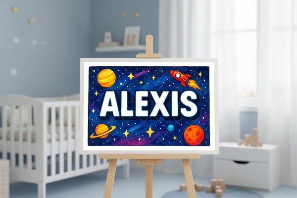 "Alexis" Amongst the Stars Personalized Space Artwork