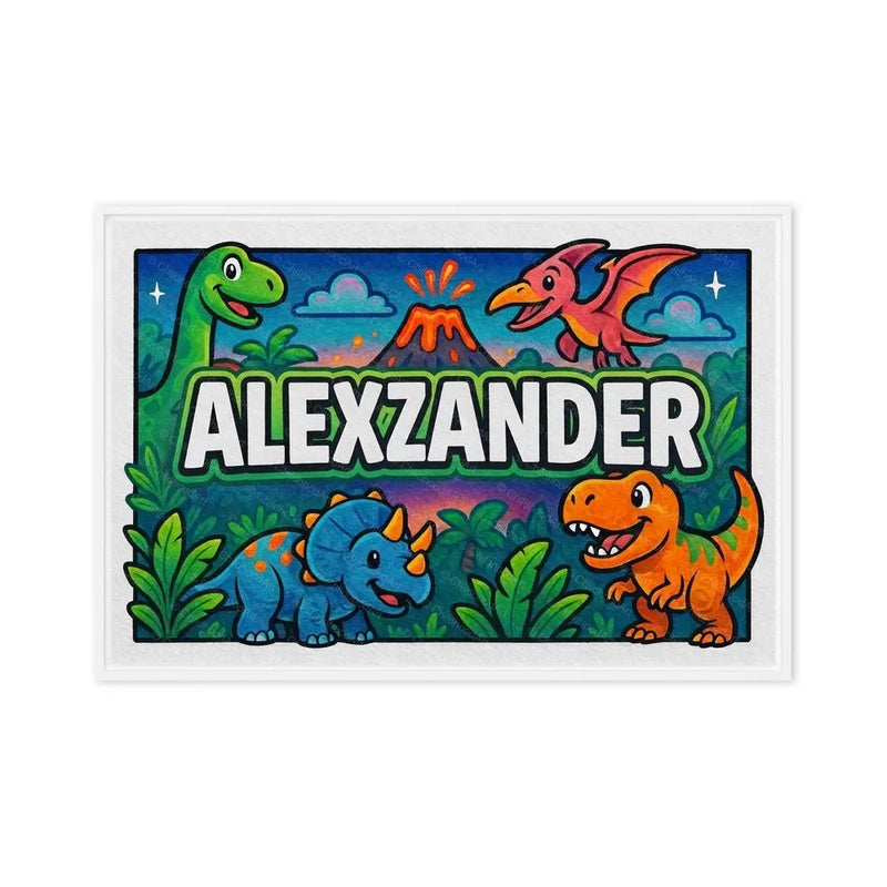 Alexzander Name Art - Dinosaur Adventure personalized wall print for kids