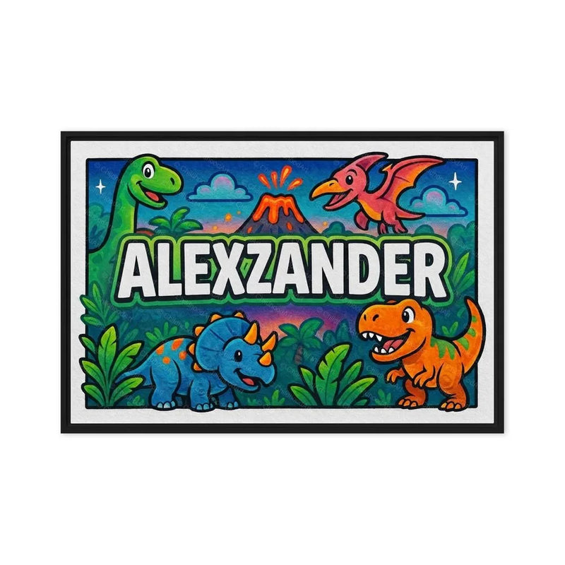 Alexzander Name Art - Dinosaur Adventure personalized wall print for kids