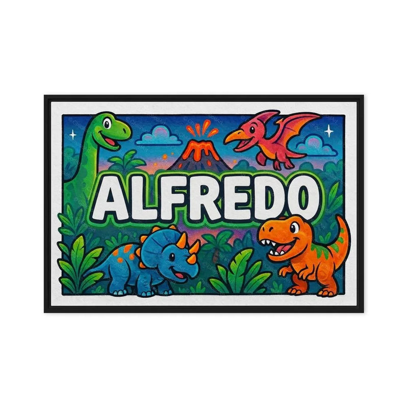 Alfredo Name Art - Dinosaur Adventure personalized wall print for kids