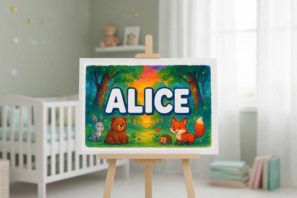 Personalized name art for Alice