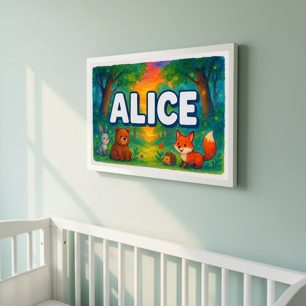Personalized name art for Alice