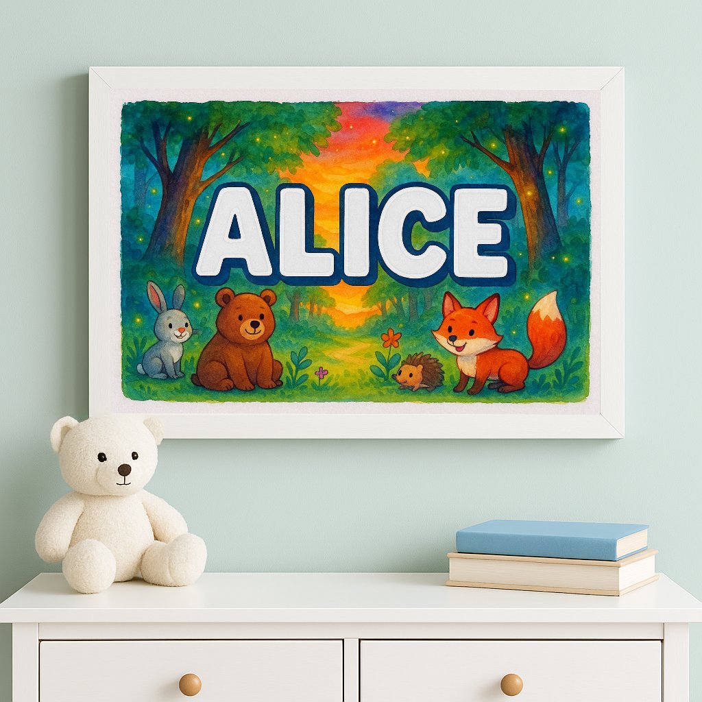 Personalized name art for Alice
