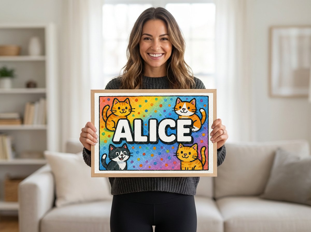 Personalized name art for Alice