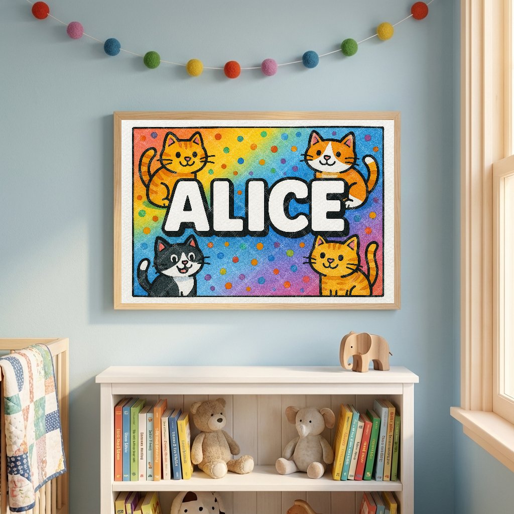 Personalized name art for Alice