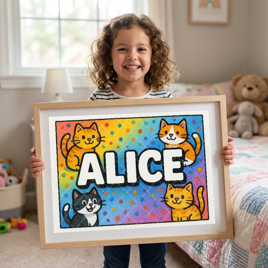 Personalized name art for Alice