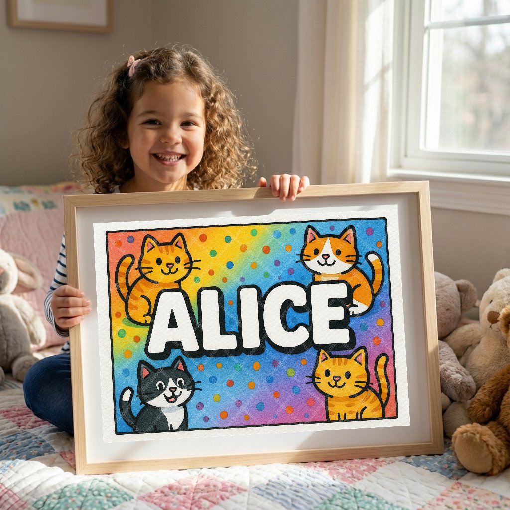 Personalized name art for Alice