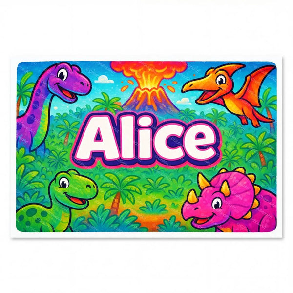 Alice Personalized Dinosaur Art