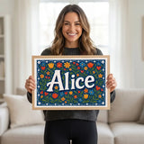 Calm personalized name art for Alice