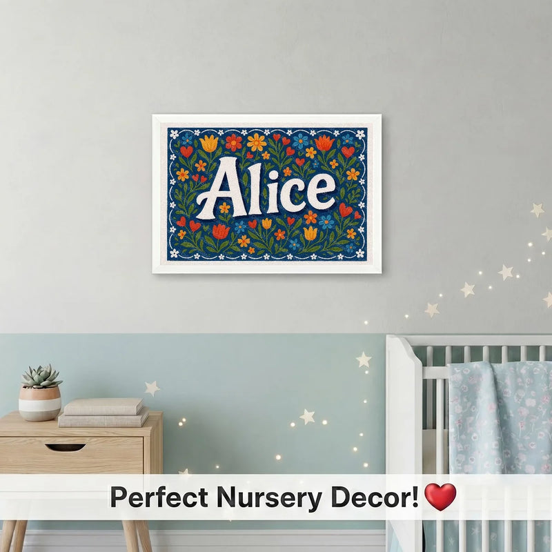 Calm personalized name art for Alice