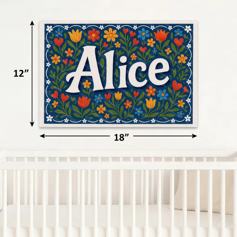 Calm personalized name art for Alice