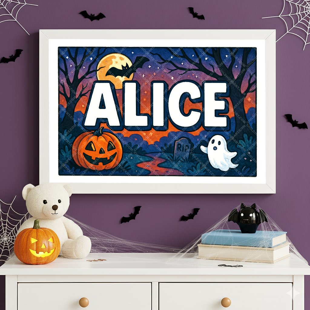 Personalized name art for Alice
