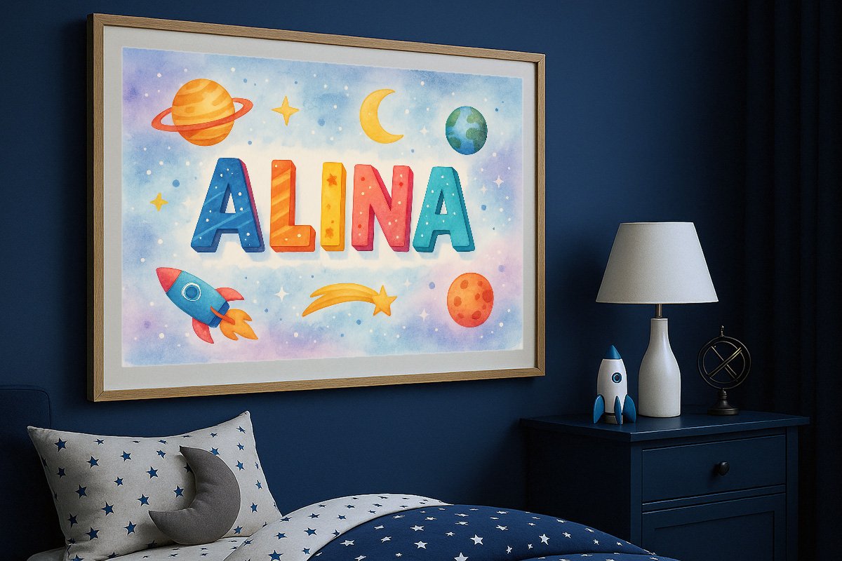 Alina Personalized Outer Space Art 03