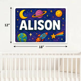 Adventurous personalized space name art for Alison