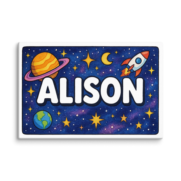 Alison Personalized Space Explorer Name Art