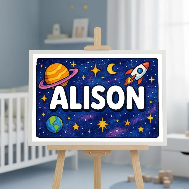 Adventurous alison Space Explorer Name Art