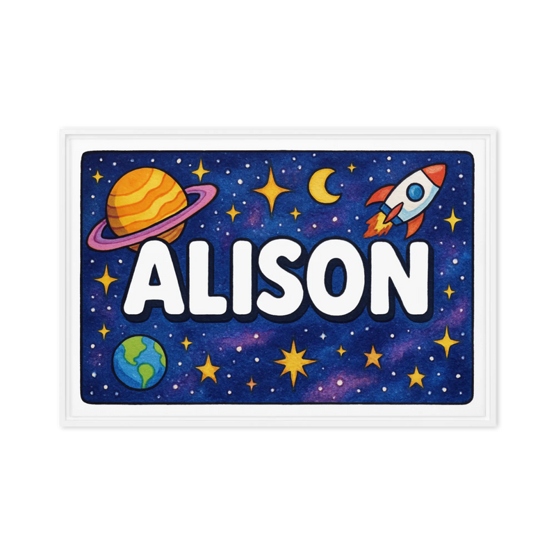 Adventurous alison Space Explorer Name Art