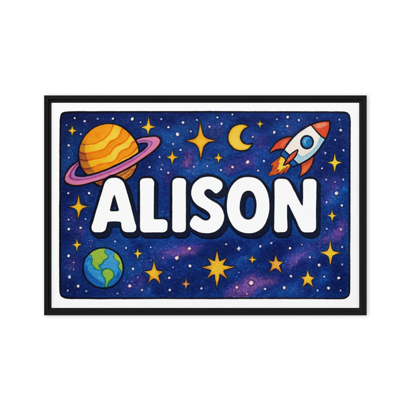 Adventurous alison Space Explorer Name Art