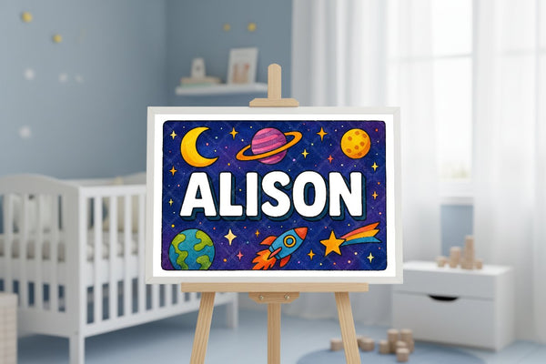 "Alison" Amongst the Stars Personalized Space Artwork
