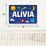 Adventurous personalized space name art for Alivia