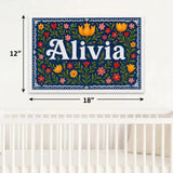 Calm alivia Floral Farmhouse Personalized Wall Art