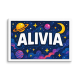 Adventurous alivia Space Explorer Name Art