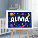 Adventurous alivia Space Explorer Name Art