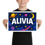 Adventurous alivia Space Explorer Name Art