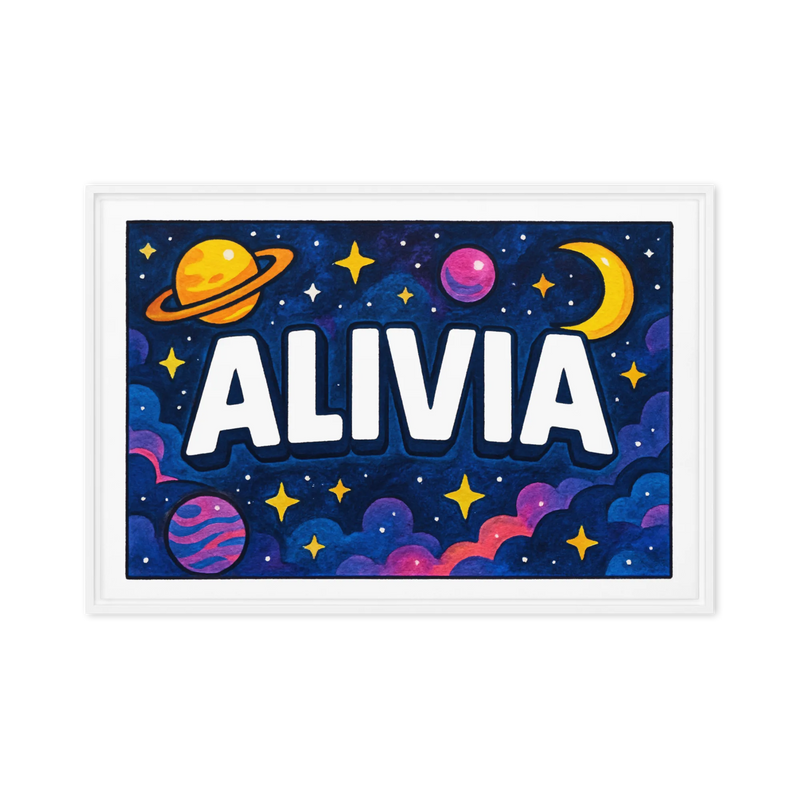 Adventurous alivia Space Explorer Name Art