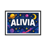 Adventurous alivia Space Explorer Name Art