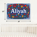 Calm aliyah Floral Farmhouse Personalized Wall Art