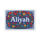 Calm aliyah Floral Farmhouse Personalized Wall Art