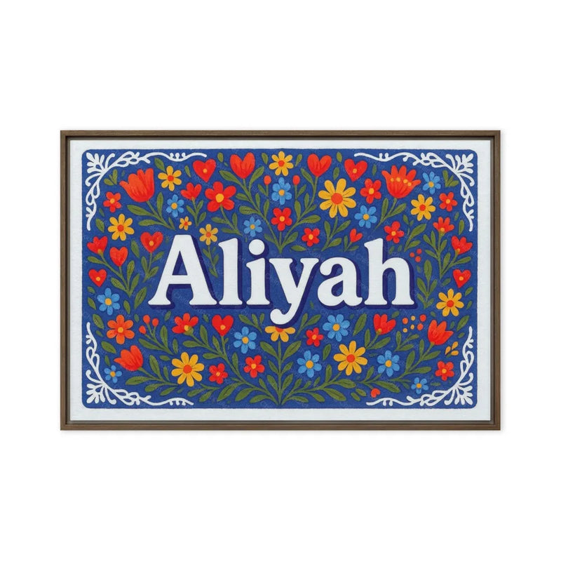 Calm aliyah Floral Farmhouse Personalized Wall Art