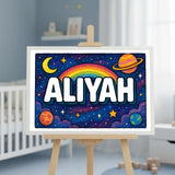 Adventurous aliyah Space Explorer Name Art