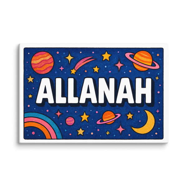 Allanah Personalized Space Explorer Name Art